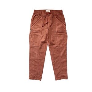 Anthropologie Cropped Cargo Utility Pants  Rust Stretch Size 26 Women’s